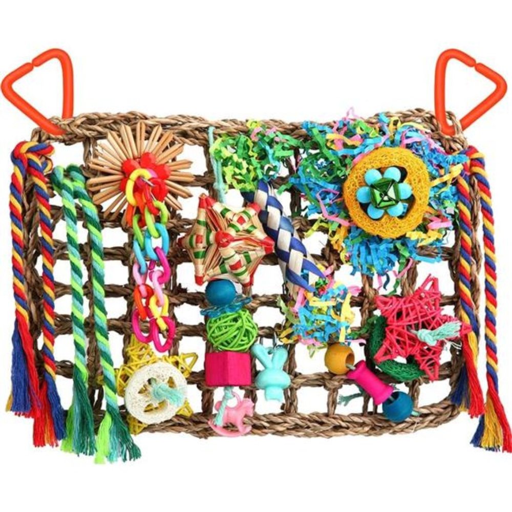 Bird Toys Bird Foraging Toys for Parakeets Cockatiel Conures Lovebirds Shredding